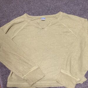 Old Navy Women's V-Neck Sweater in Olive